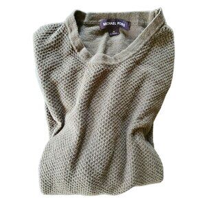 Michael Kors Men's Forest Green Cotton wool blend soft Sweater sz XL